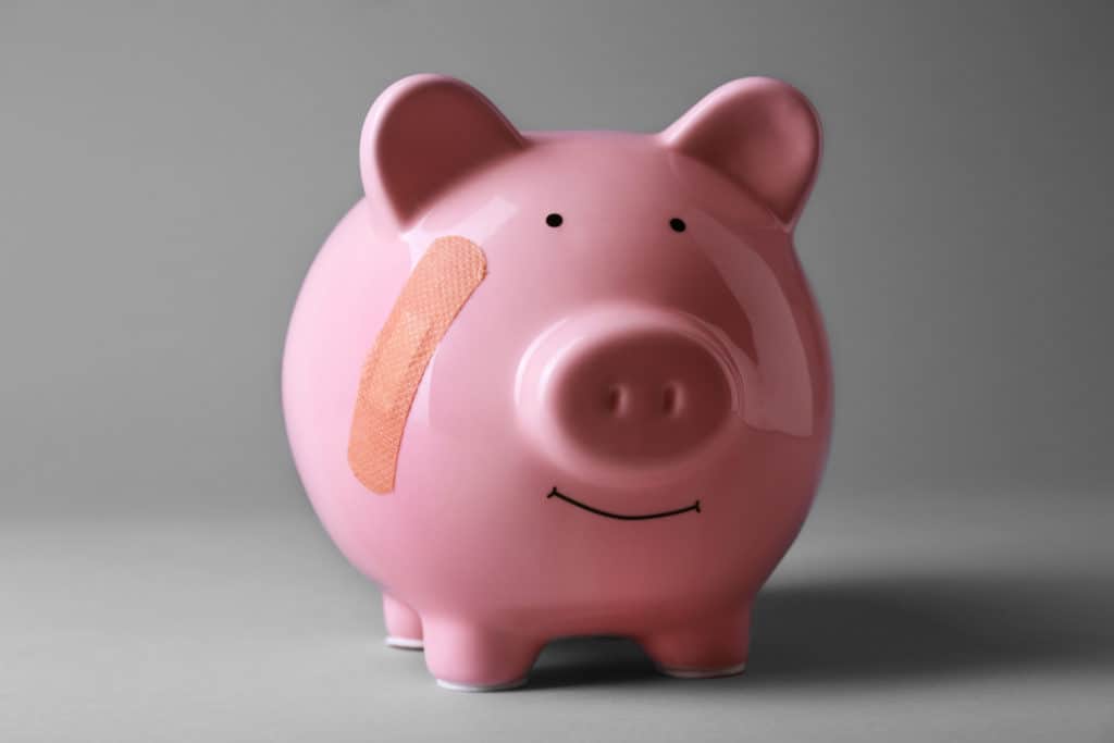 Piggy Bank with Bandage